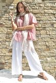 Asher Cap Sleeve Blouse Indian Pink
